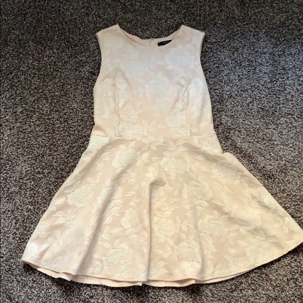 Lace Overlay White/Cream Dress